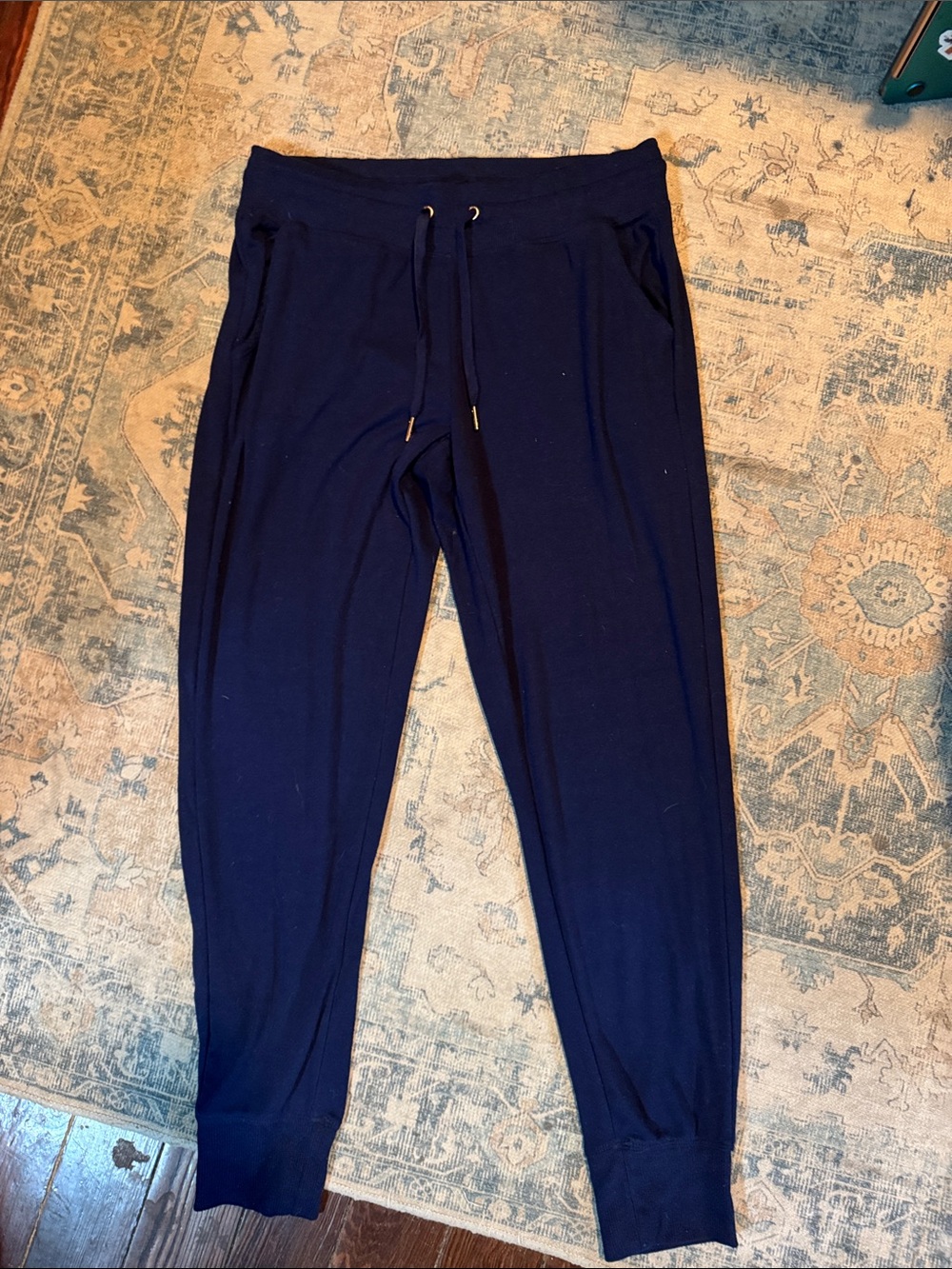 GAIAM Navy Drawstring Jogger Sweatpants